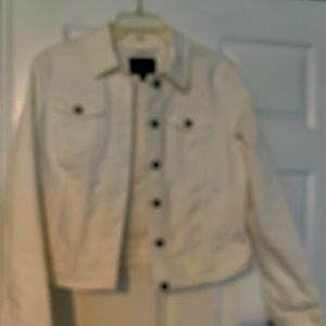 Banana republic White denim women jacket seize m